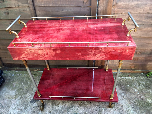 Carrello bar pelle capra - carrello,