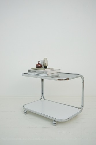Carrello servizio cromato - carrello,